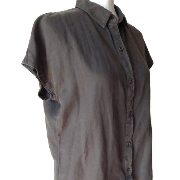 Eileen Fisher Sleeveless Shirtdress/ Drop shoulder/ Tencel-Linen Blend/ XXS - Picture 7 of 10